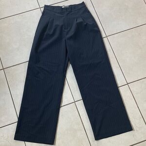 J.ING Navy Pinstripe Dress Trousers